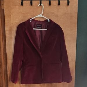 Collections Rich Burgundy Velvet Blazer